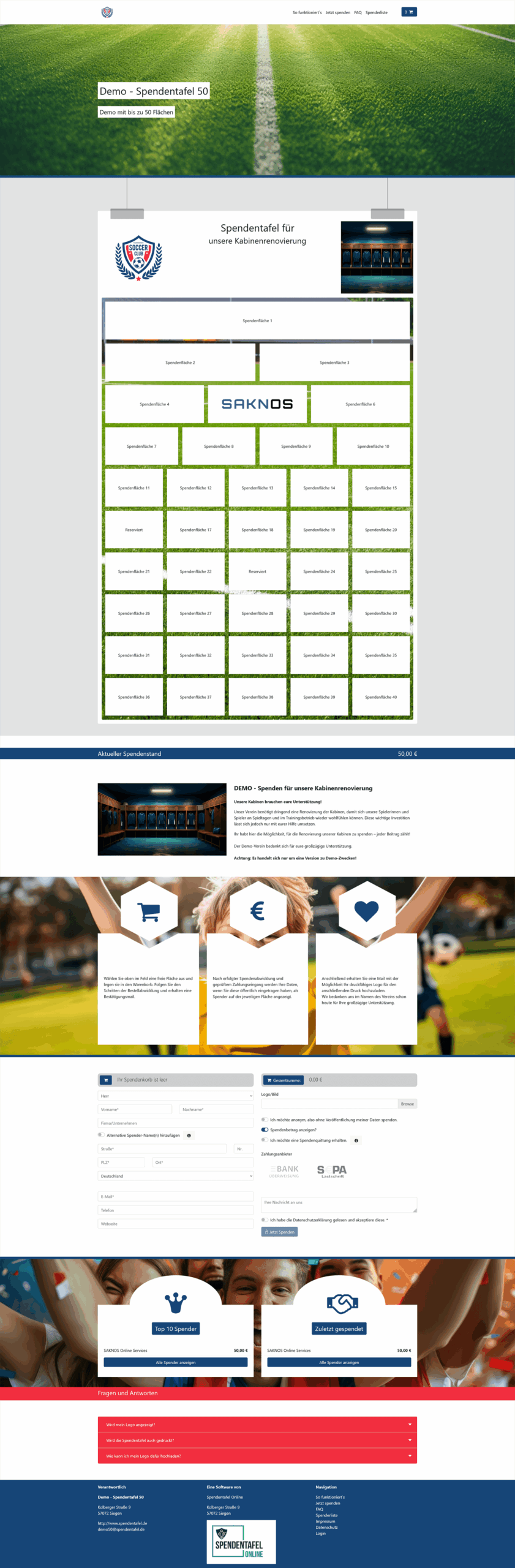 Spendentafel Software Spendentafel Software